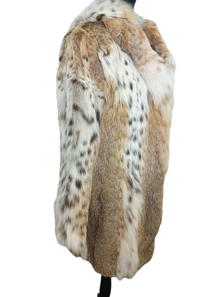 Brand new BISANG bobcat lynx fur coat size 8/M~no duties