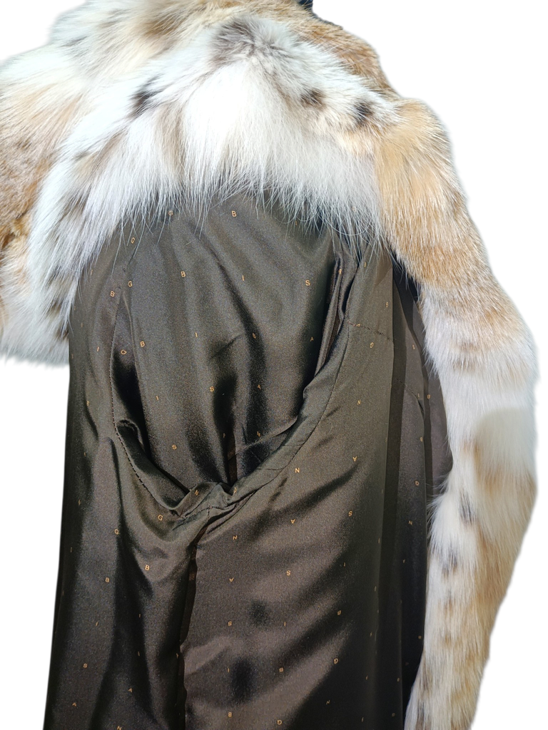 Brand new BISANG bobcat lynx fur coat size 8/M~no duties
