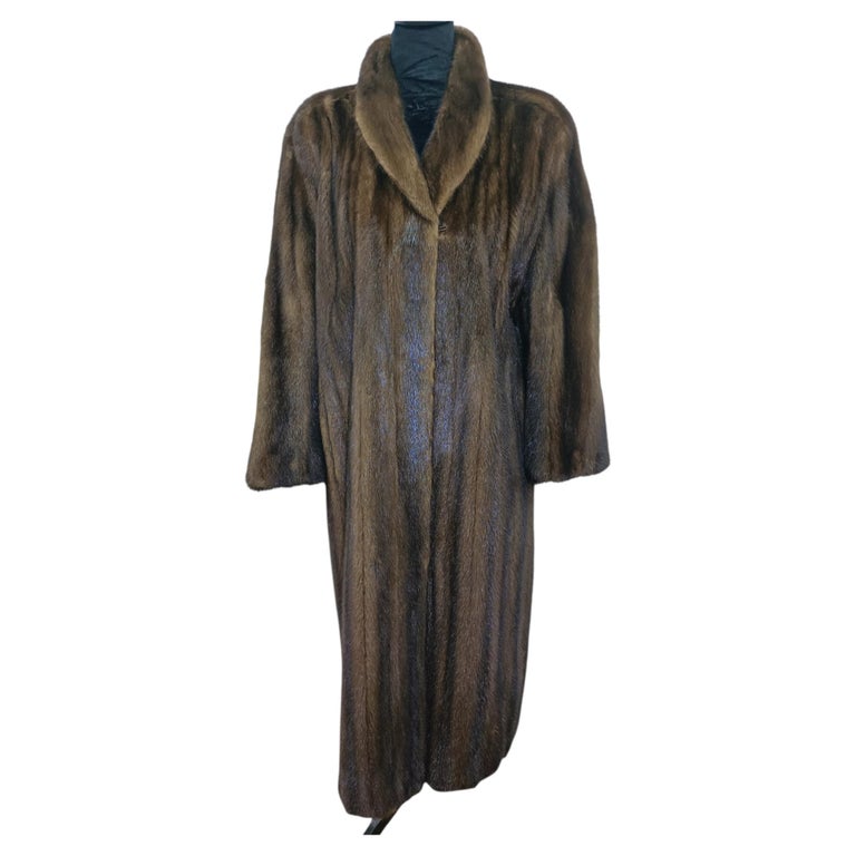 Unused vintage BISANG demi buff mink fur coat 14/L ~no duties