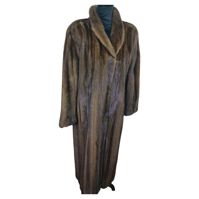 Unused vintage BISANG demi buff mink fur coat 14/L ~no duties