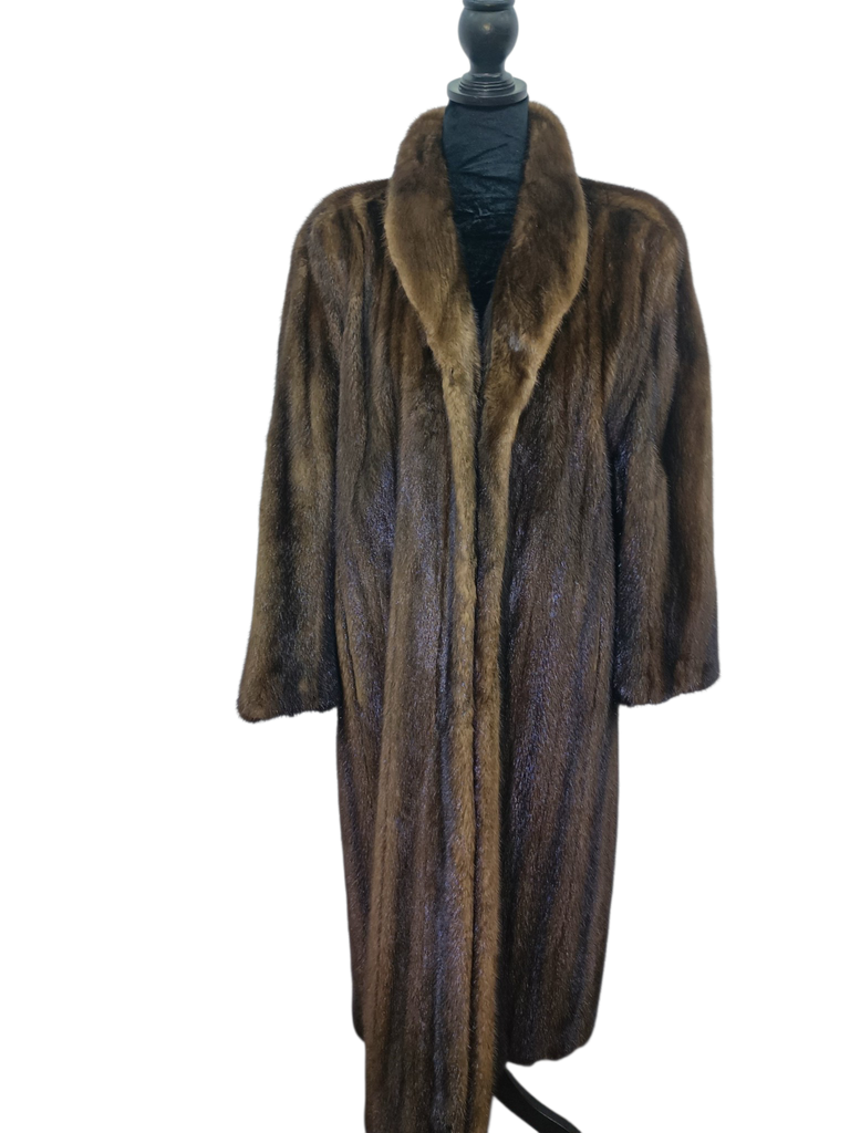 Unused vintage BISANG demi buff mink fur coat 14/L ~no duties