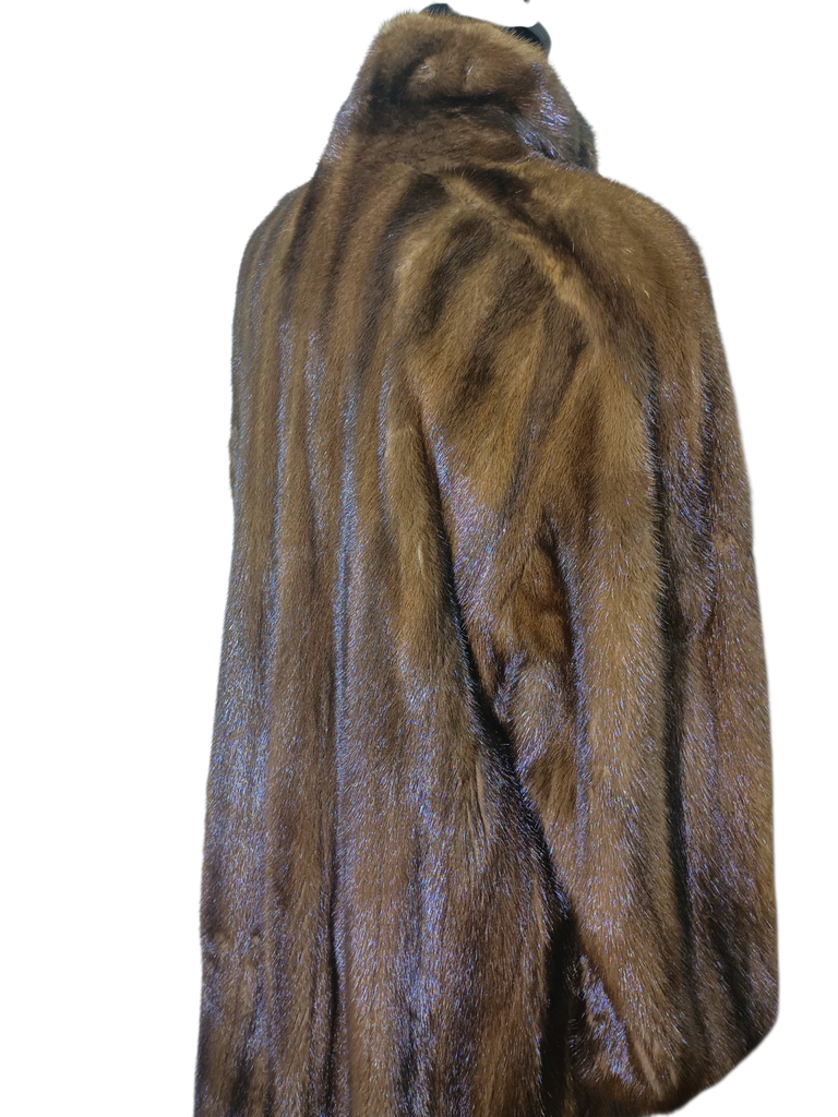 Unused vintage BISANG demi buff mink fur coat 14/L ~no duties