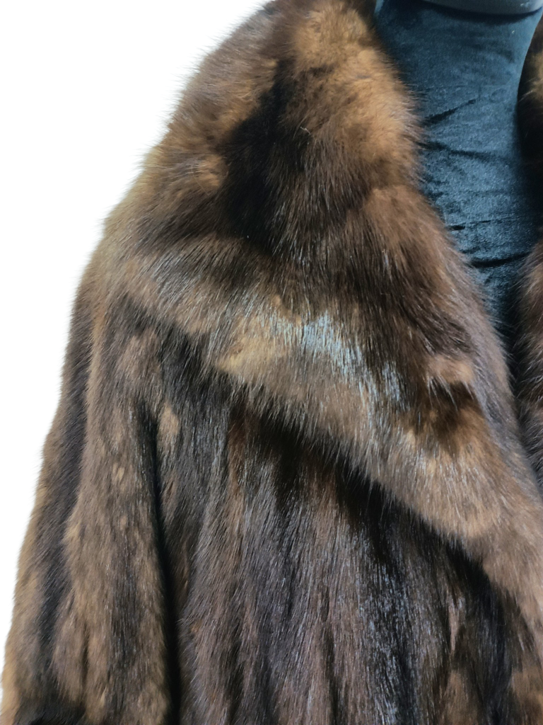 Unused mohagany russian sable fur coat 14/L ~no duties