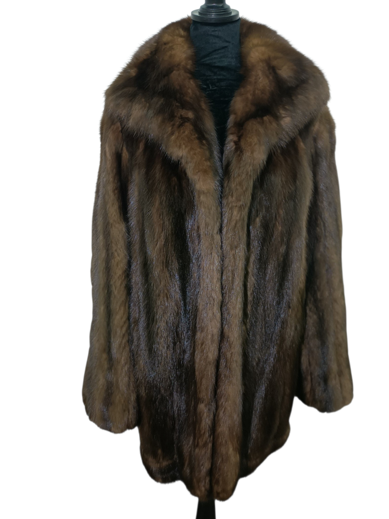 Unused mohagany russian sable fur coat 14/L ~no duties