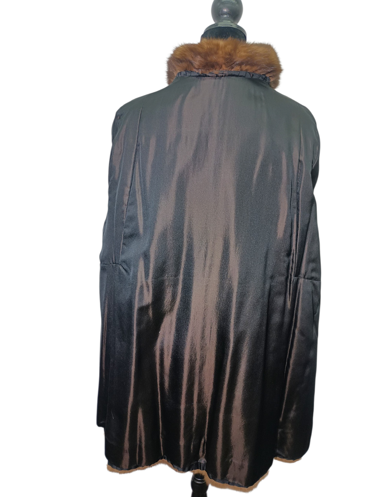 Unused mohagany russian sable fur coat 14/L ~no duties