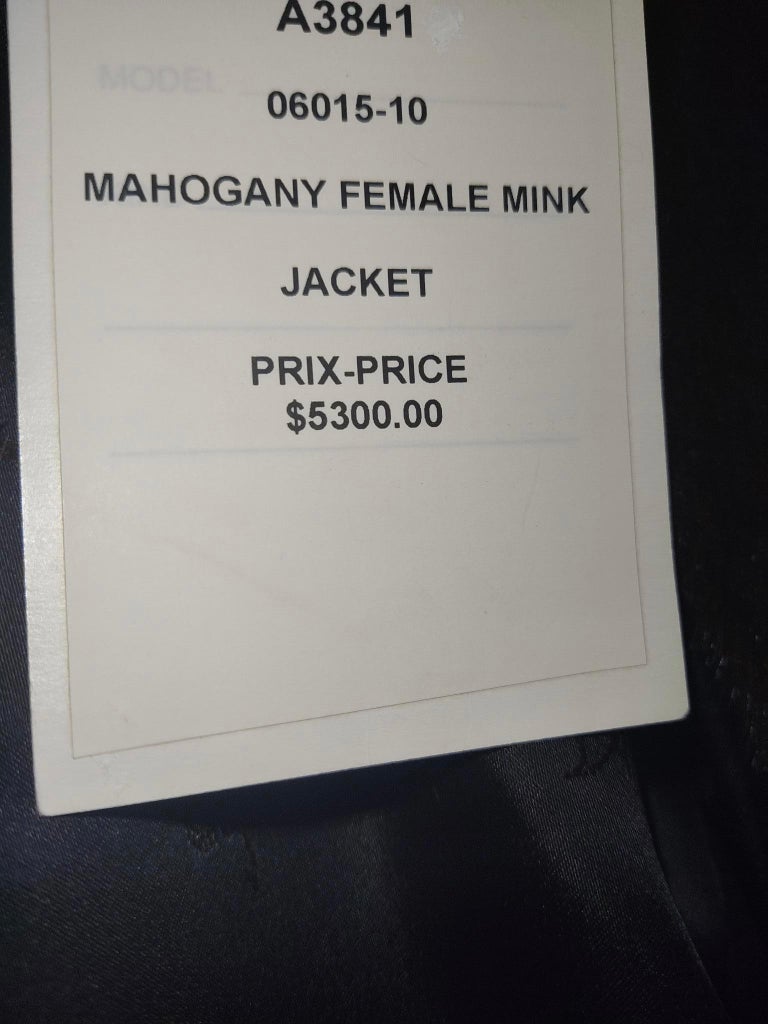 Brand new demi buff female mink fur coat size S 8 ~no duties