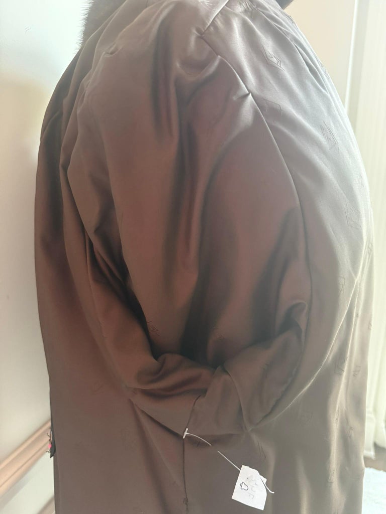 Unused demi buff mink fur coat with a hood size 10 ~no duties