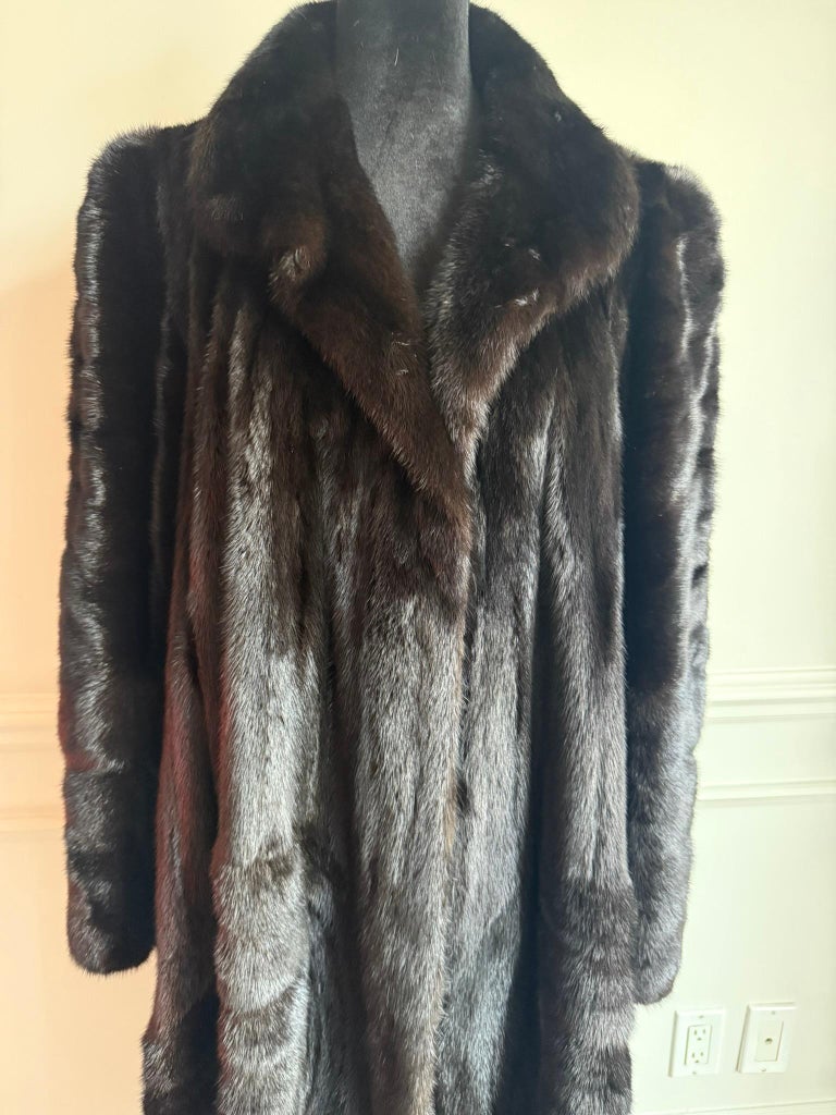 Christian Dior sectional mink fur coat size 16/L ~no duties