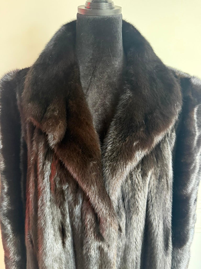 Christian Dior sectional mink fur coat size 16/L ~no duties