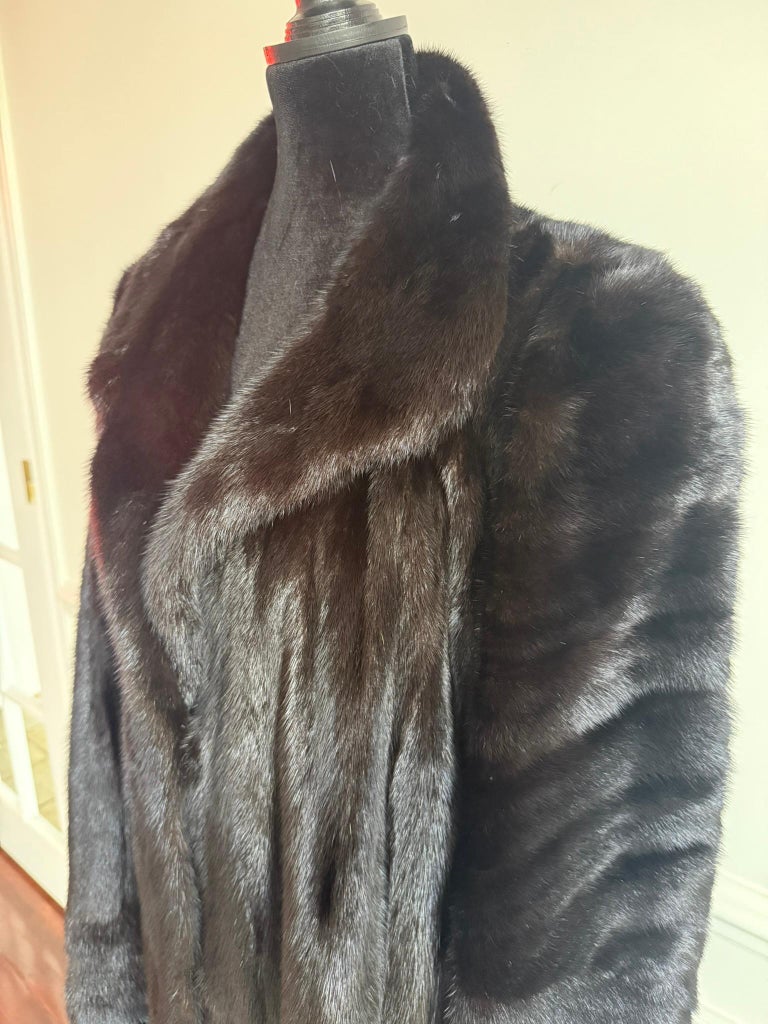 Christian Dior sectional mink fur coat size 16/L ~no duties