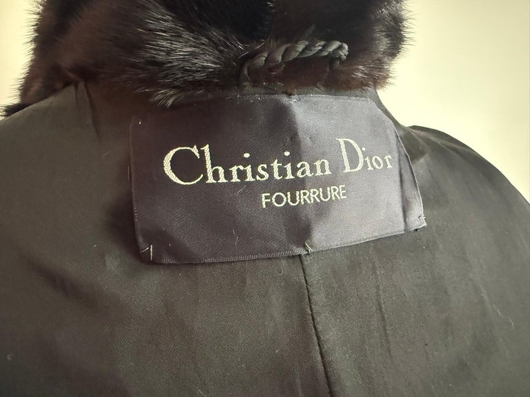 Christian Dior sectional mink fur coat size 16/L ~no duties