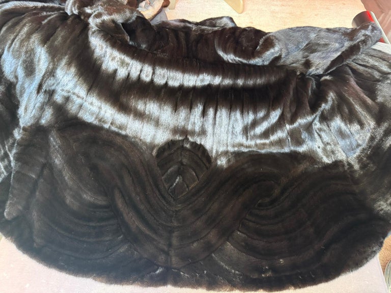 Christian Dior sectional mink fur coat size 16/L ~no duties
