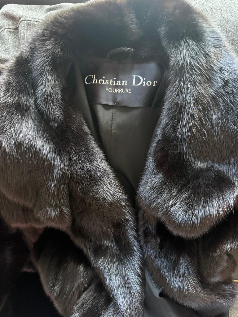 Christian Dior sectional mink fur coat size 16/L ~no duties