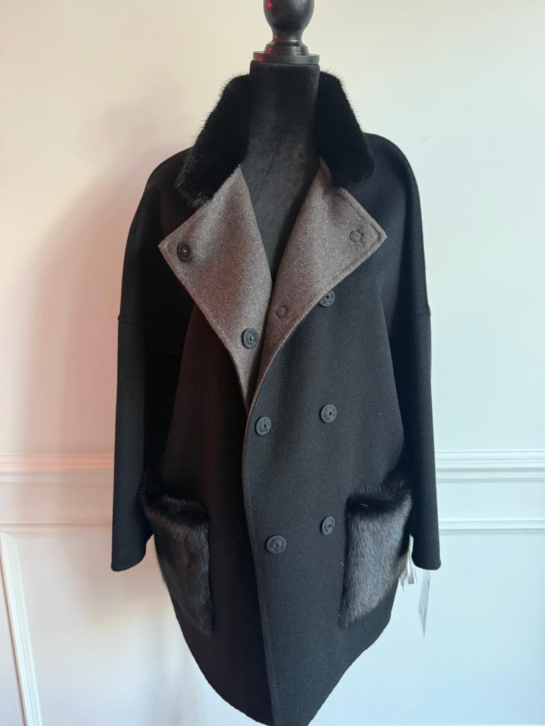 Brand new Loro Piana cashmere fur coat size 8 M ~no duties