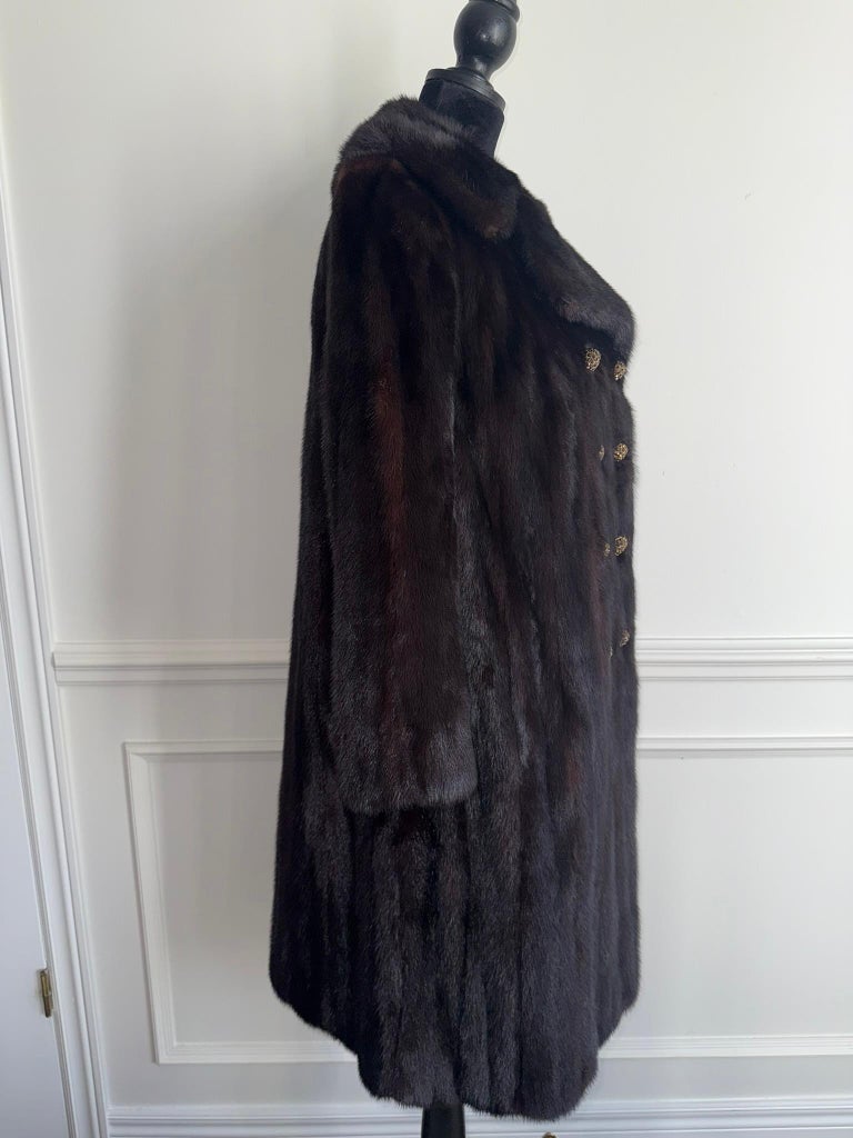 Christian Dior ranch mink fur notch collar fur coat size 10 M ~no duties