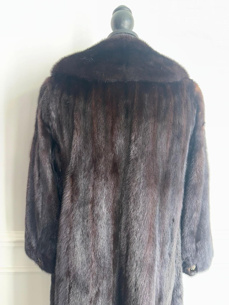 Christian Dior ranch mink fur notch collar fur coat size 10 M ~no duties