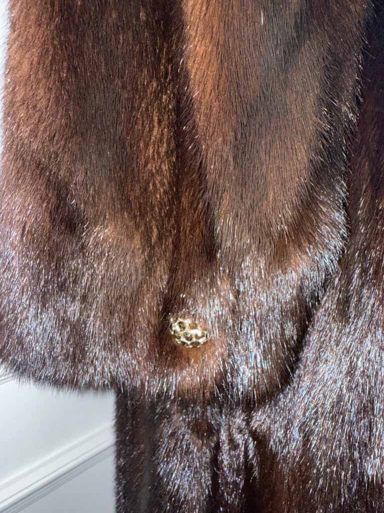 Christian Dior ranch mink fur notch collar fur coat size 10 M ~no duties