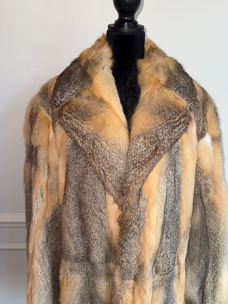 Brand new Prarie fox american grey gray fur coat 44/M ~no duties