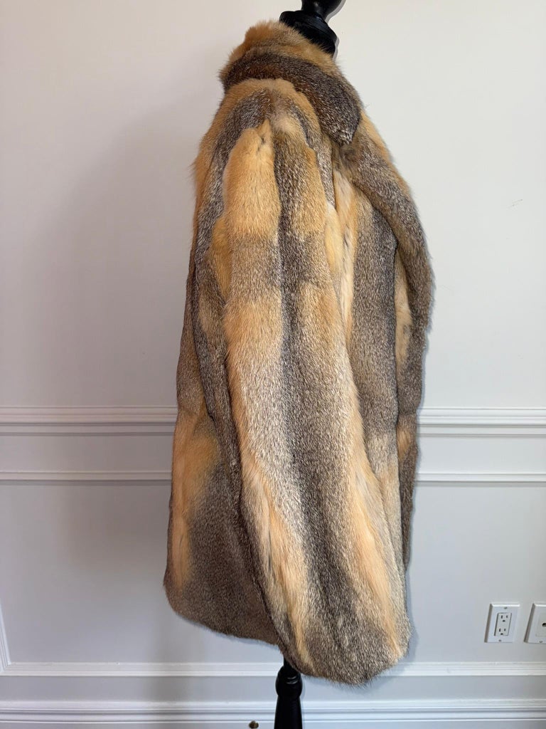 Brand new Prarie fox american grey gray fur coat 44/M ~no duties