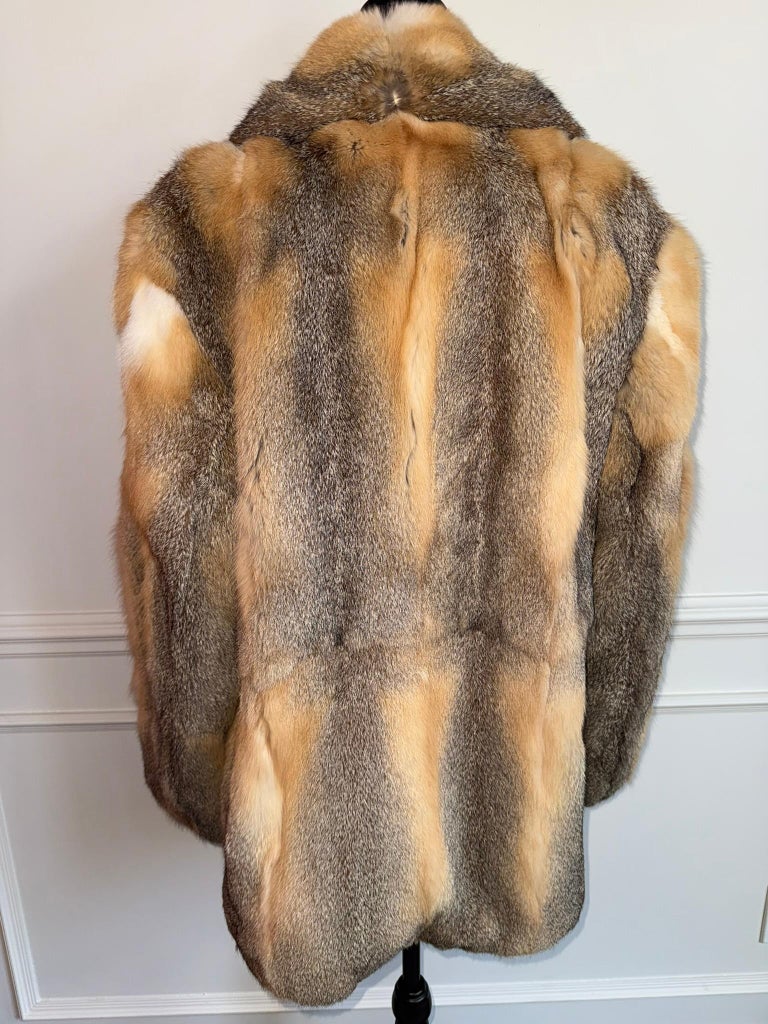 Brand new Prarie fox american grey gray fur coat 44/M ~no duties