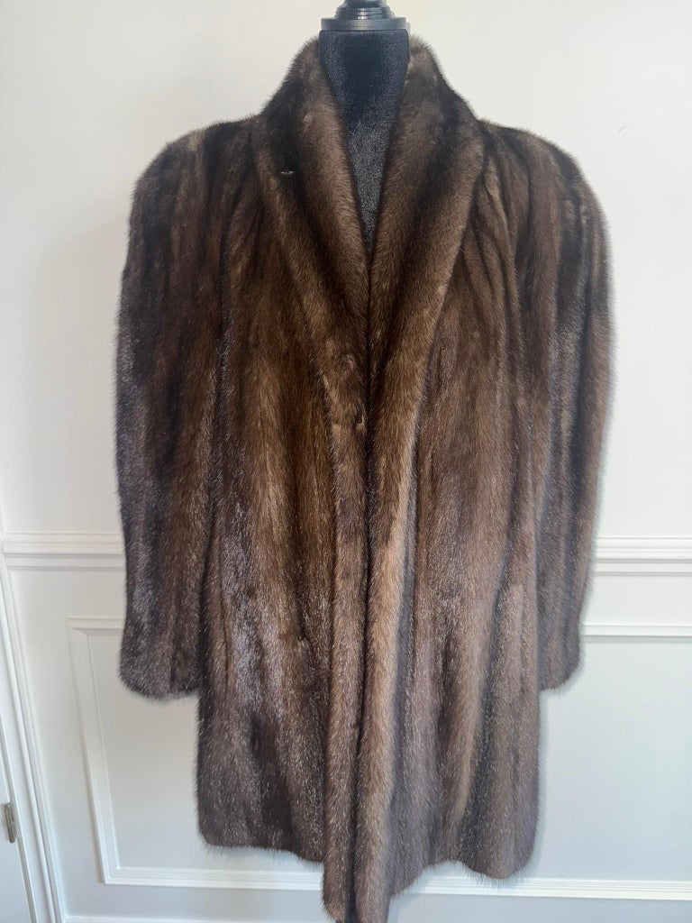 Mint Donna Karan rare color mink fur coat jacket (Size 10 - M) ~no duties