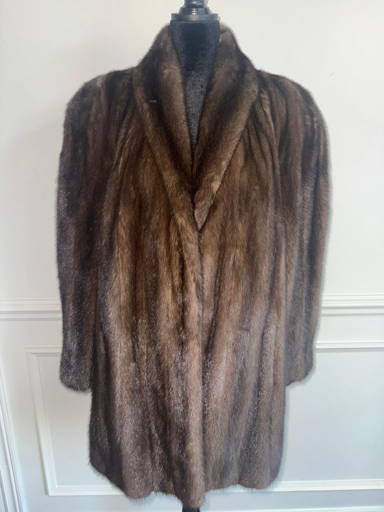 Mint Donna Karan rare color mink fur coat jacket (Size 10 - M) ~no duties