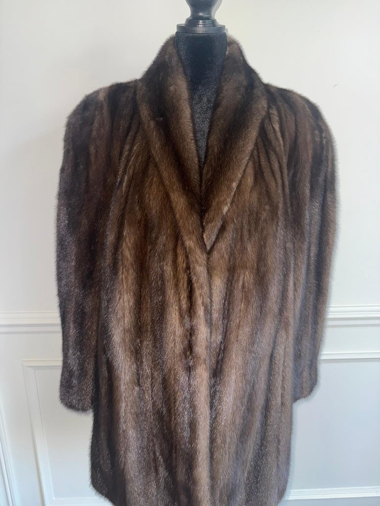 Mint Donna Karan rare color mink fur coat jacket (Size 10 - M) ~no duties