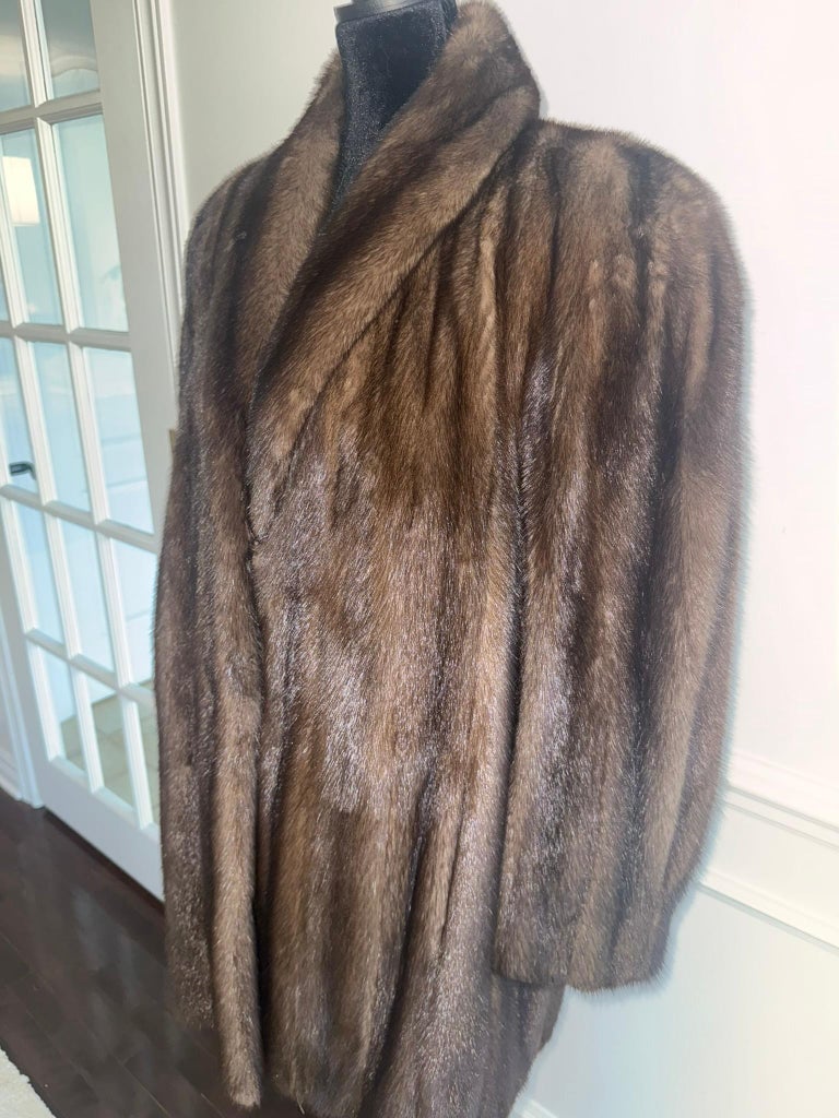 Mint Donna Karan rare color mink fur coat jacket (Size 10 - M) ~no duties