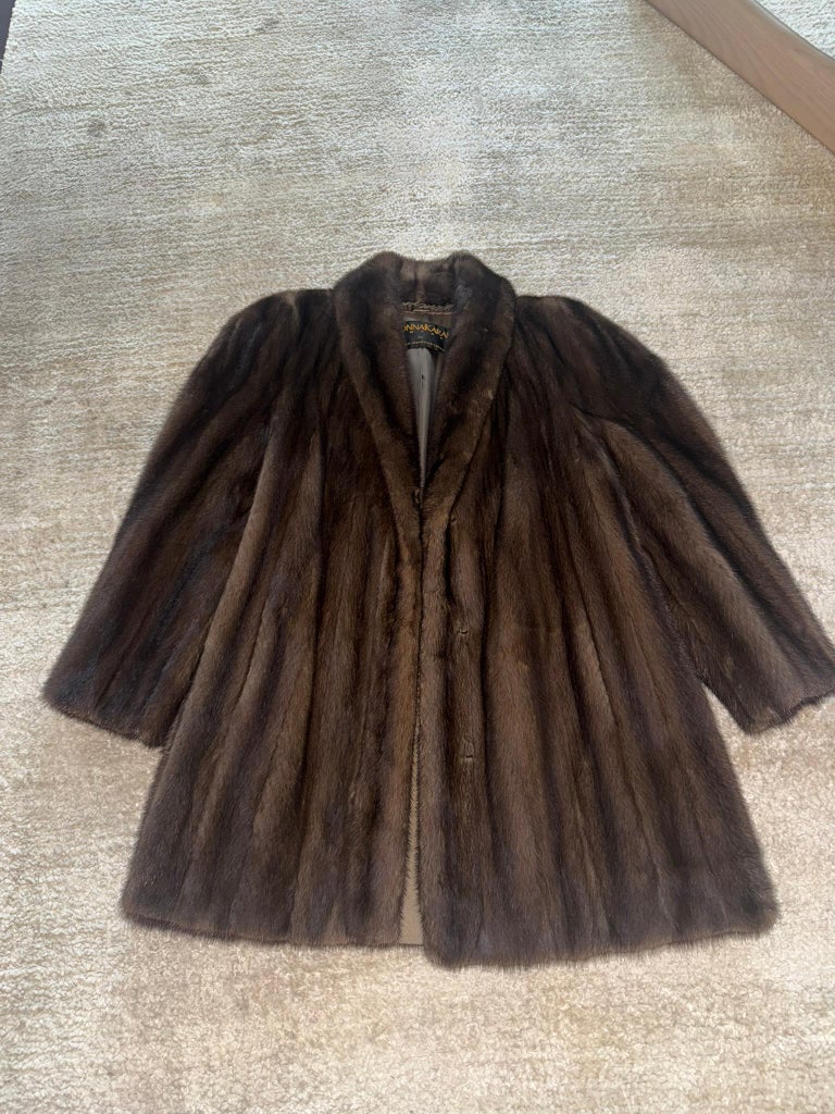 Mint Donna Karan rare color mink fur coat jacket (Size 10 - M) ~no duties