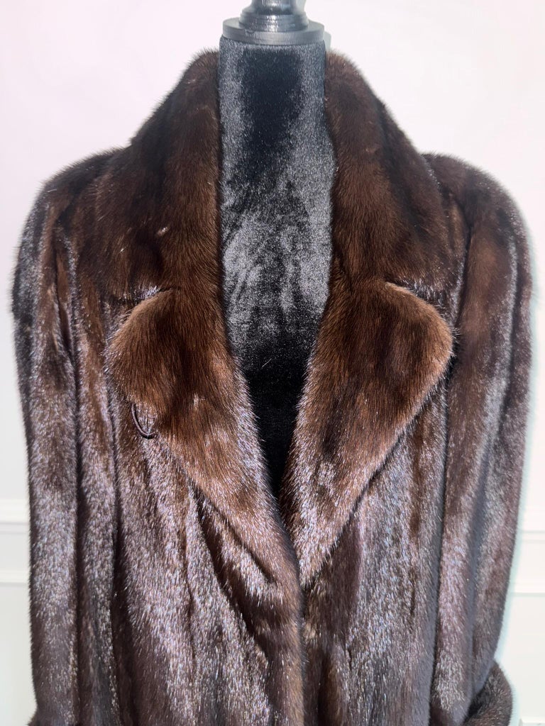 Brand New Christian Dior demi buff mink fur coat size 12 L ~no duties