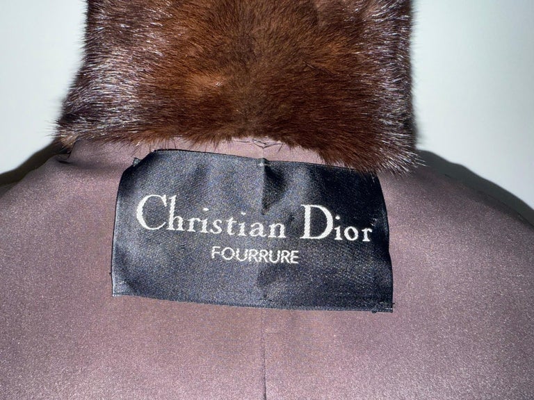 Brand New Christian Dior demi buff mink fur coat size 12 L ~no duties
