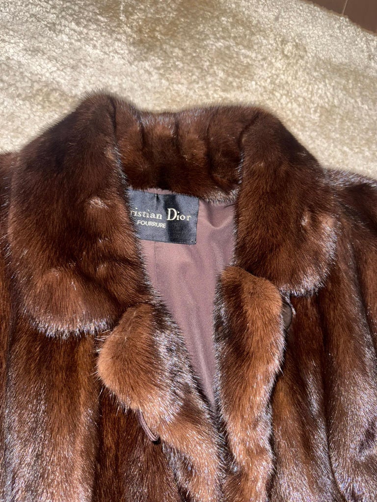 Brand New Christian Dior demi buff mink fur coat size 12 L ~no duties