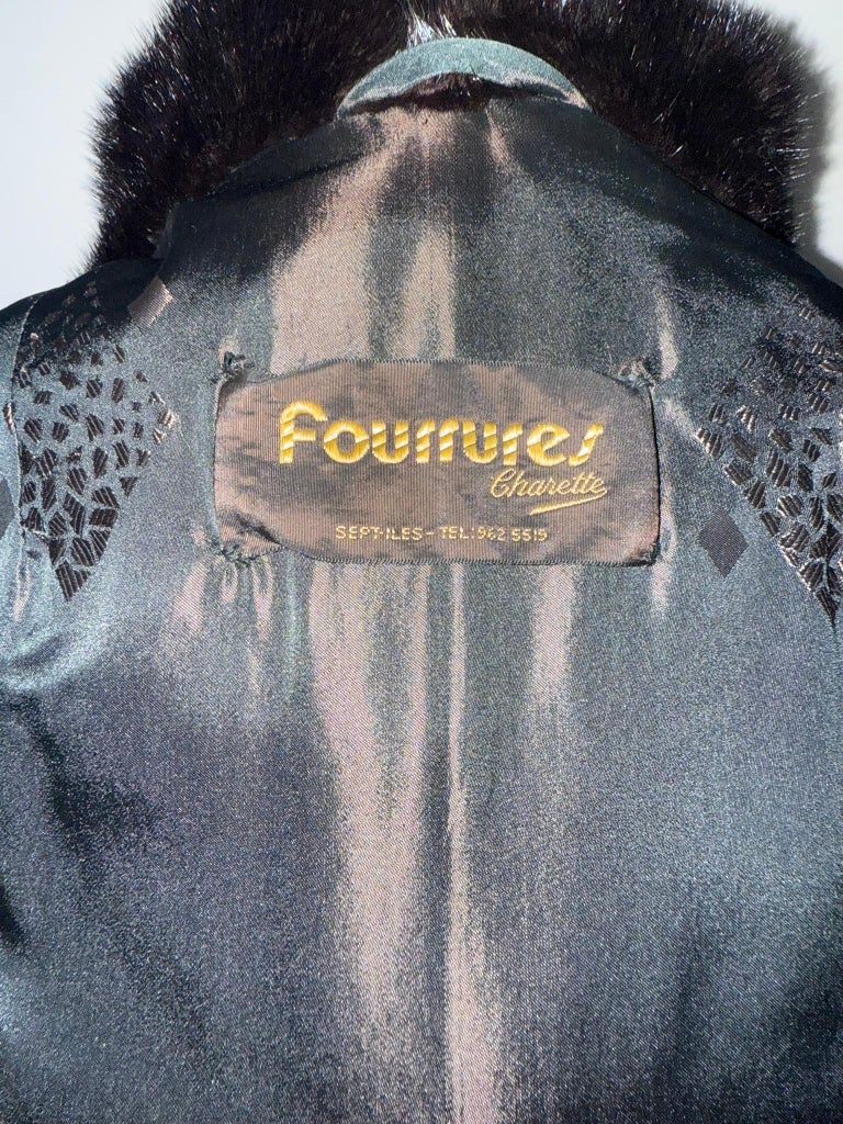 Unused Canada Majestic Mink fur coat with hood size 12-14 L ~no duties