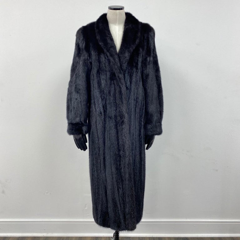 Vincenzo Black Opal Mink Fur Coat (Size 8-S) ~no duties