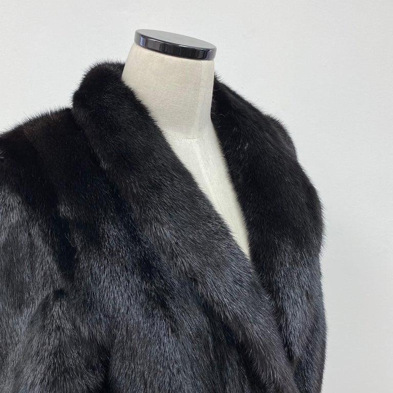 Vincenzo Black Opal Mink Fur Coat (Size 8-S) ~no duties