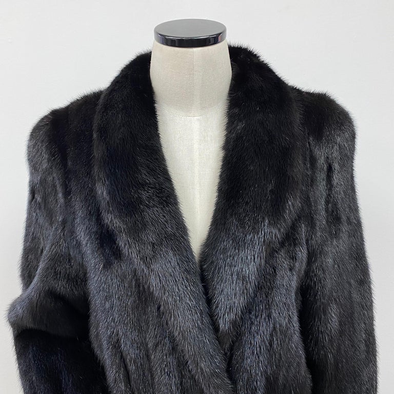 Vincenzo Black Opal Mink Fur Coat (Size 8-S) ~no duties