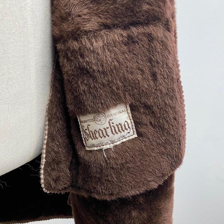 Fendi Fendissime Italian Brown Shearling Fur Coat (Size 14-L)