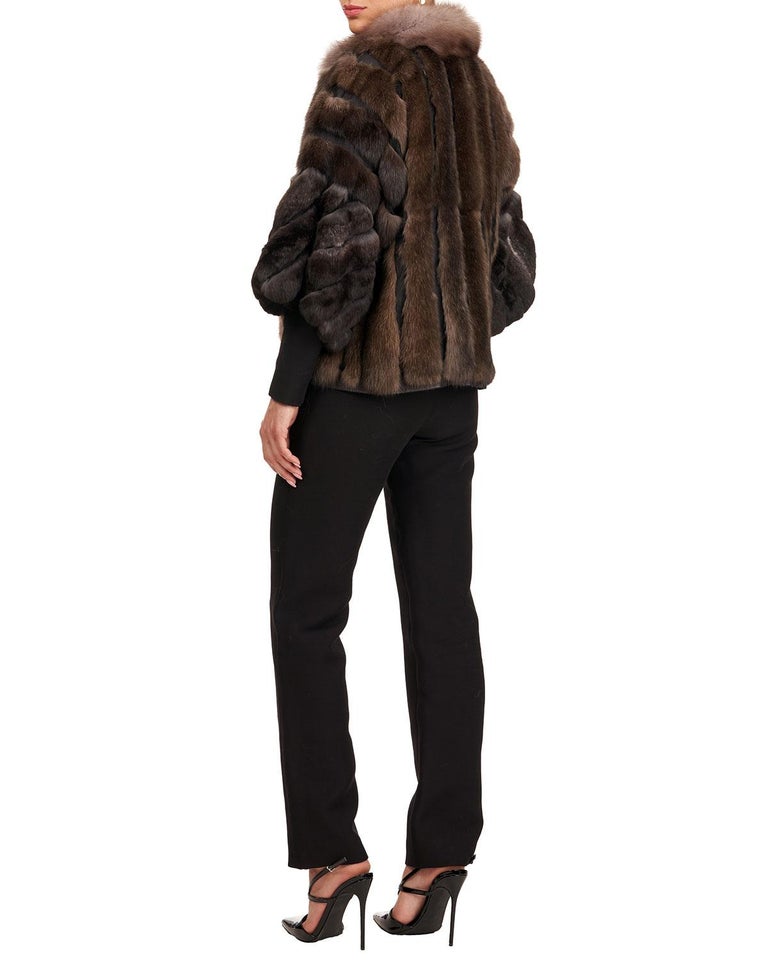Brand new Loro Piana Wool Sable And Chinchilla Fur Jacket Coat  Sweater XS S M L