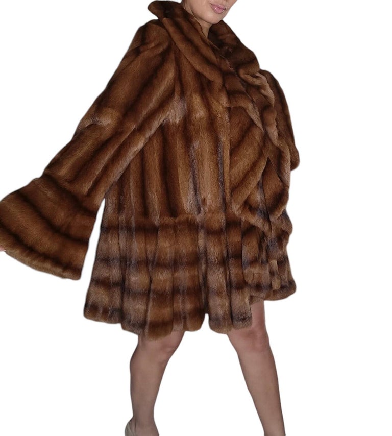 Birger Christensen Demi Buff Wide Sweep Mink Fur Coat (24/XXL) ~no duties