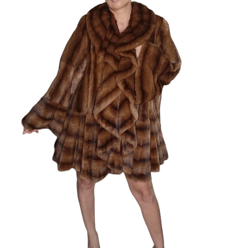 Birger Christensen Demi Buff Wide Sweep Mink Fur Coat (24/XXL) ~no duties
