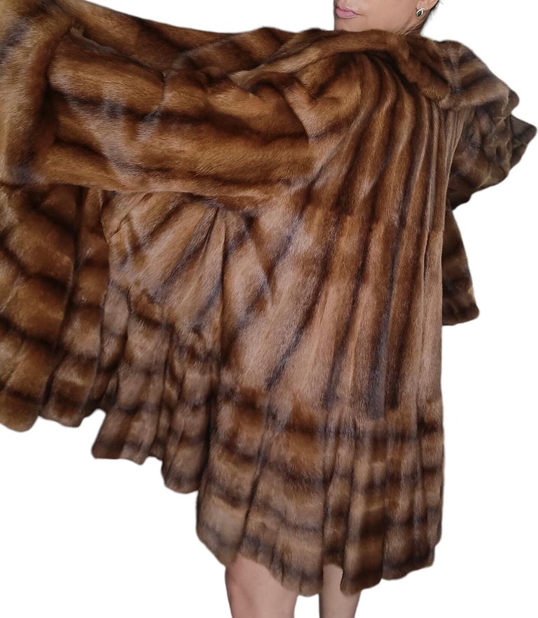 Birger Christensen Demi Buff Wide Sweep Mink Fur Coat (24/XXL) ~no duties