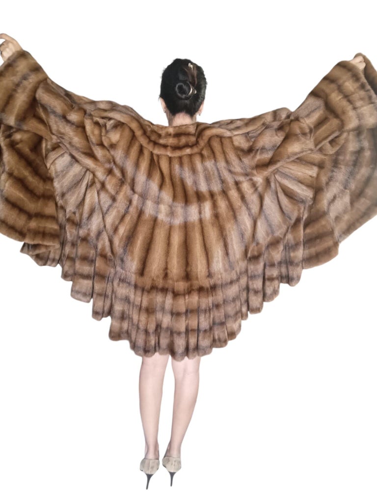 Birger Christensen Demi Buff Wide Sweep Mink Fur Coat (24/XXL) ~no duties