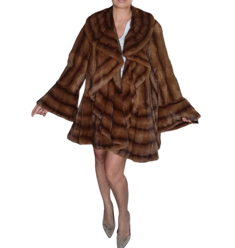 Birger Christensen Demi Buff Wide Sweep Mink Fur Coat (24/XXL) ~no duties