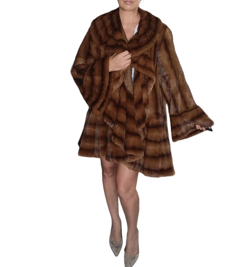 Birger Christensen Demi Buff Wide Sweep Mink Fur Coat (24/XXL) ~no duties