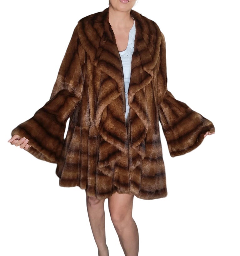 Birger Christensen Demi Buff Wide Sweep Mink Fur Coat (24/XXL) ~no duties