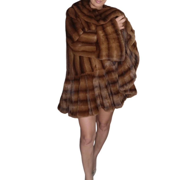 Birger Christensen Demi Buff Wide Sweep Mink Fur Coat (24/XXL) ~no duties