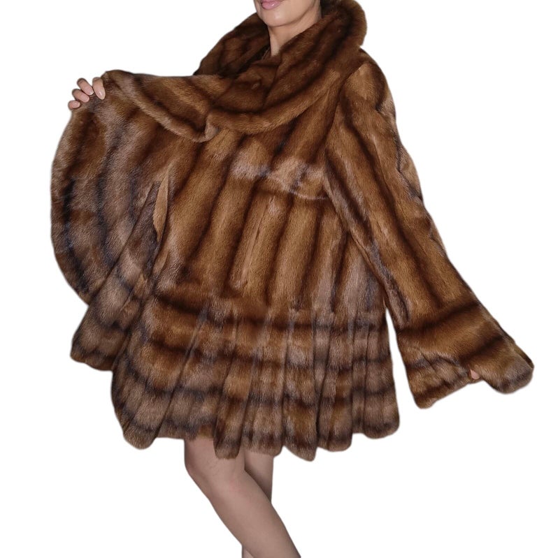 Birger Christensen Demi Buff Wide Sweep Mink Fur Coat (24/XXL) ~no duties