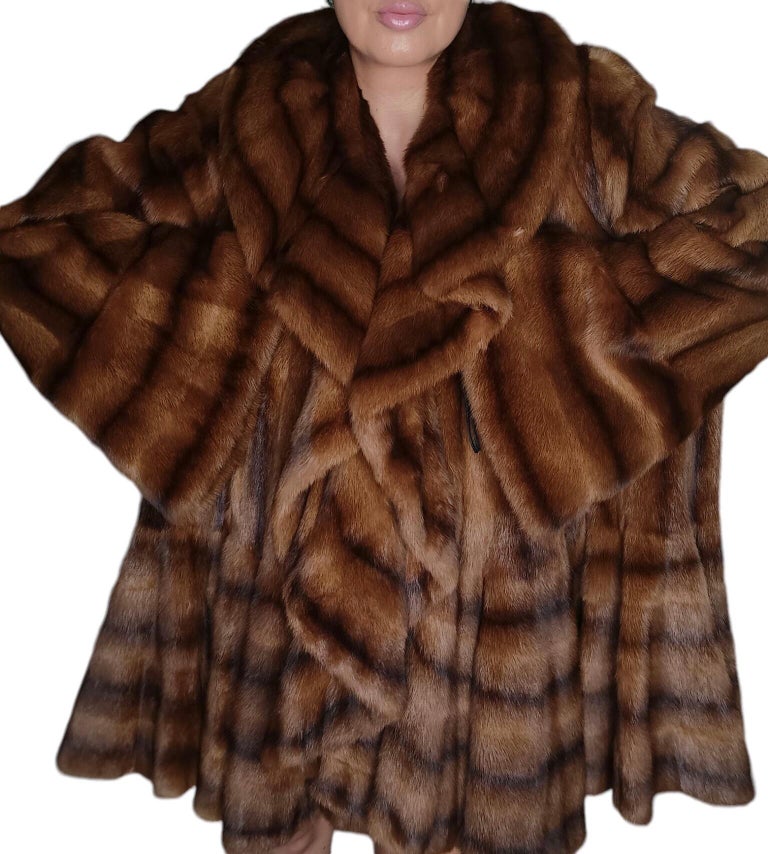 Birger Christensen Demi Buff Wide Sweep Mink Fur Coat (24/XXL) ~no duties