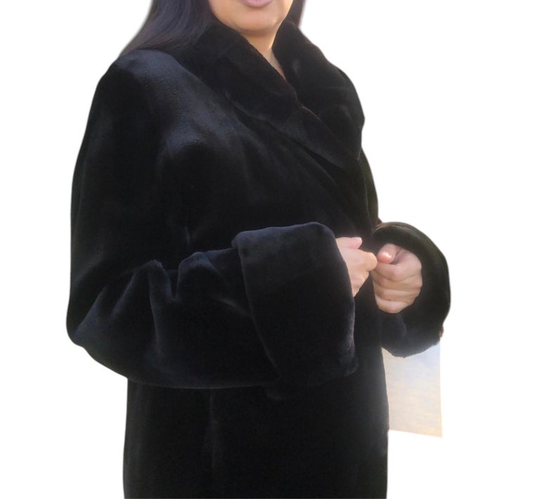 Unused Birger Christensen female sheared Mink Fur Coat (6/S) ~no duties