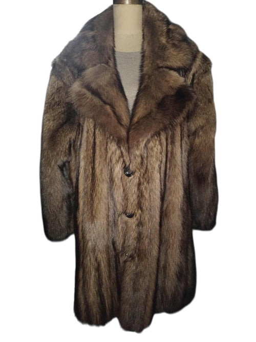 Big Tall Men's Fisher sable fur coat jacket size 2 XL ~no duties